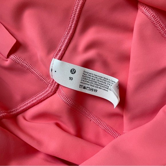 NWT Lululemon Back-Zip High-Rise Paddle Tight Leggings 28" Sz 10 Raspberry Cream - Picture 6 of 8